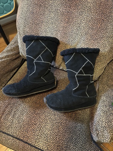 Ugg black suede patchwork - black,